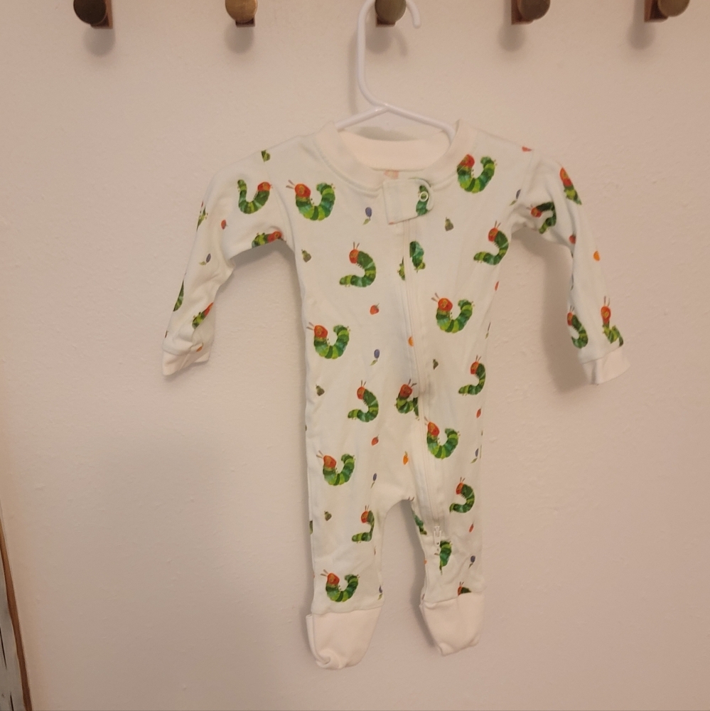 Organic Cotton Monica + Andy Hungry Little Caterpillar Jammies